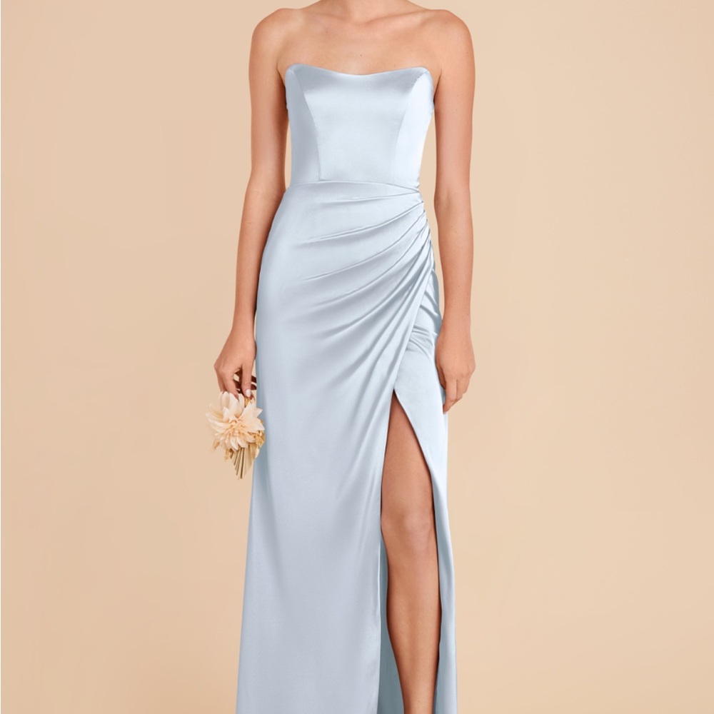 Birdy Grey Anne Dress Matte Satin Mist Blue